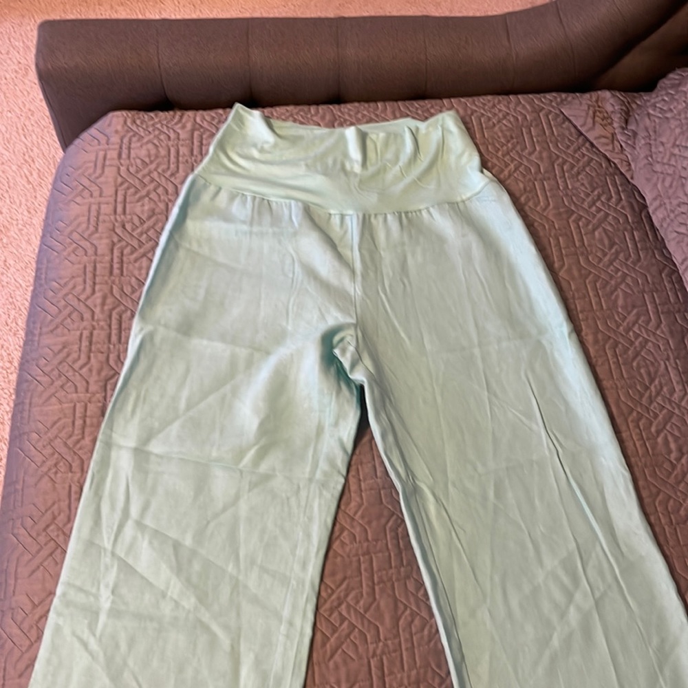 Linen comfy wide leg pants med